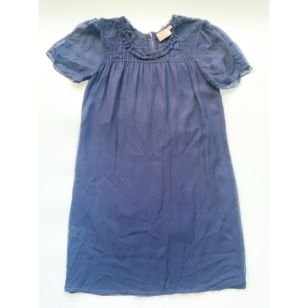 Women's Rungolee Navy Blue Smocked Shift Dress Size Small